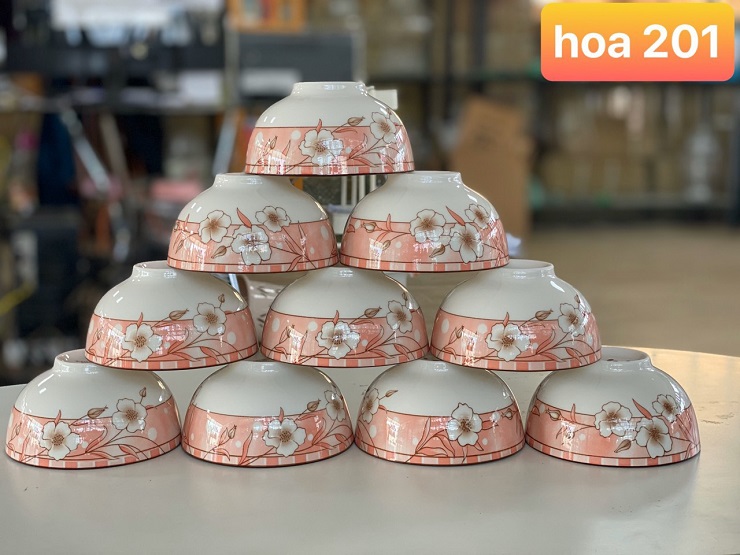 Bộ 10 chén (bát) ăn cơm Bát Tràng