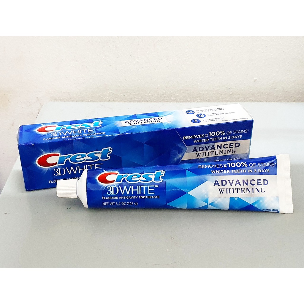 Kem Đánh Răng Crest 3D White Advanced Triple Whitening 147g