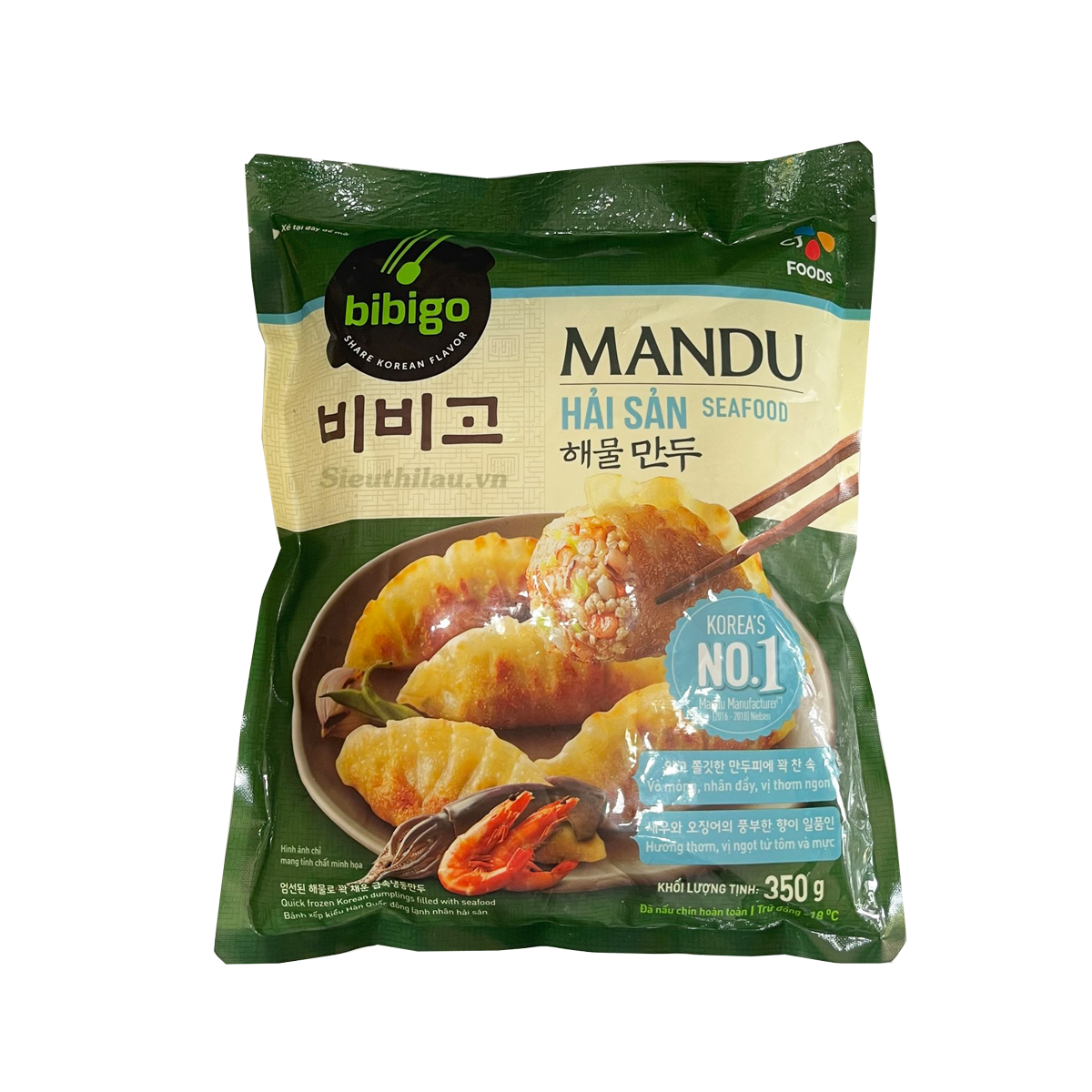 [Tokbokki Store] [HCM SHIP 2H] Mandu Hải sản Bibigo 350g