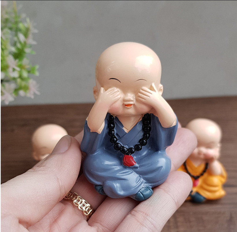 [HCM]Bộ tượng Tứ Không đeo xâu chuỗi 5cm