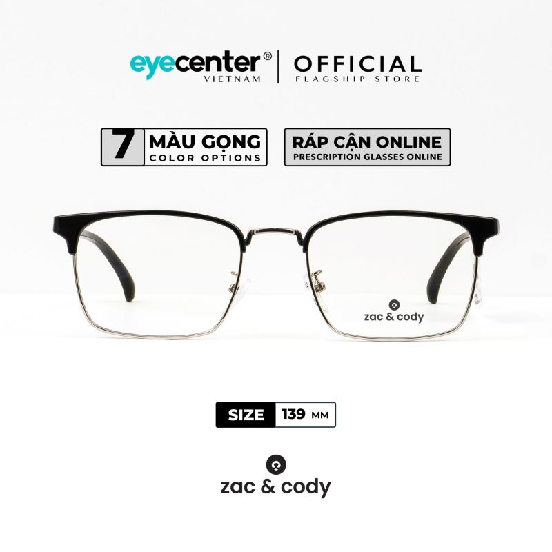 Giá bán Gọng kính cận nam nữ chính hãng ZAC & CODY C04 phối kim loại, nhựa dẻo chống gãy cao cấp Hàn Quốc nhập khẩu by Eye Center Vietnam
