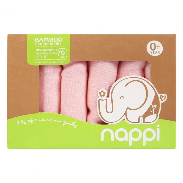SET 6 KHĂN SỮA NAPPI 30x30cm SỢI TRE