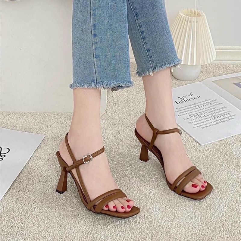 Sandal cao 7cm gót loe bigsize size từ 32 đến size 45