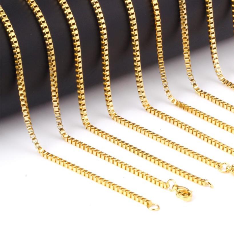 [HCM]dây chuyền titan mạ vàng 18k như thật kiểu hộp dày