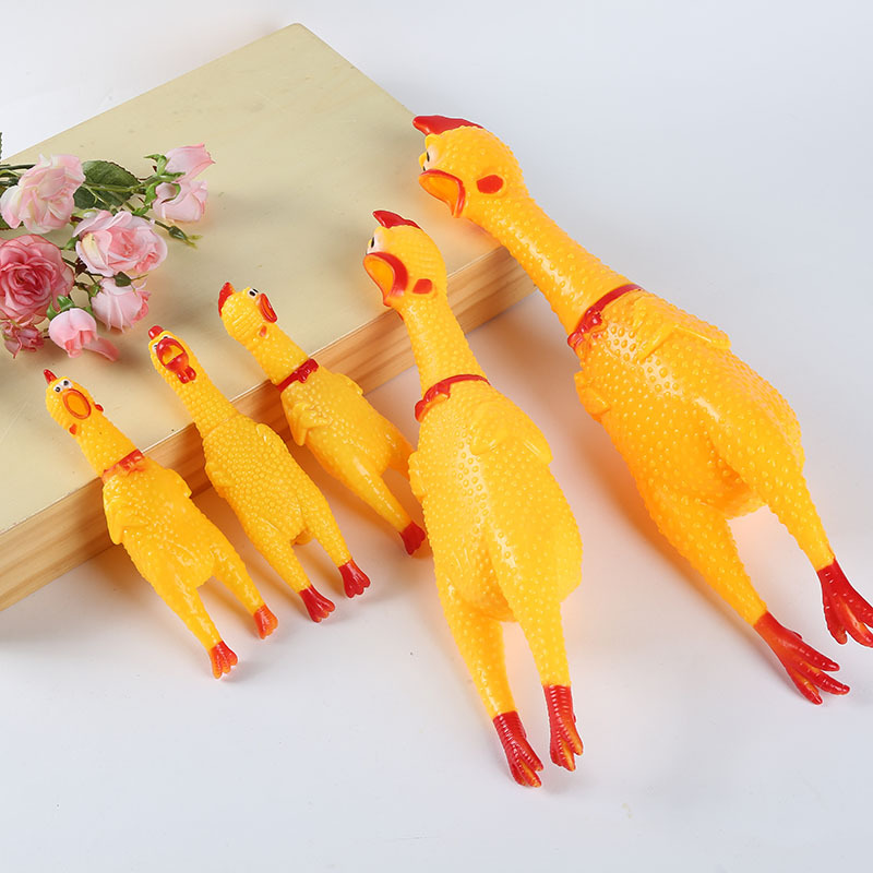 ĐỒ CHƠI CON GÀ LA HÉT CHO THÚ CƯNG CHÓ MÈO GẶM, CẮN CÓ TIẾNG KÊU SIZE 28/36CM