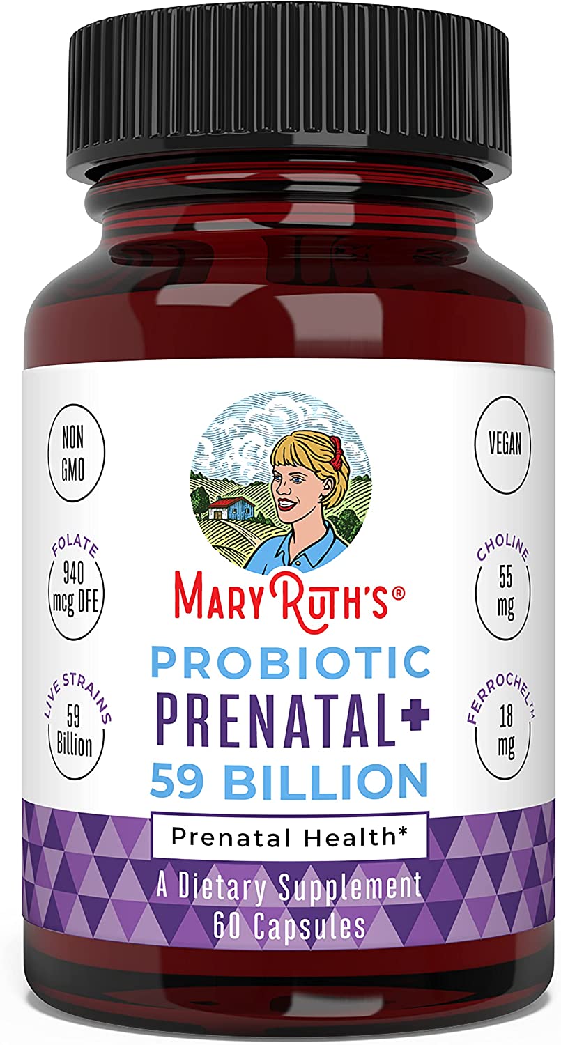 [Hoàn Tiền 15%]Lợi khuẩn cho mẹ bầu Mary Ruth's Organic Probiotic Prenatal+ 59 Billion CFU - 60 Capsules