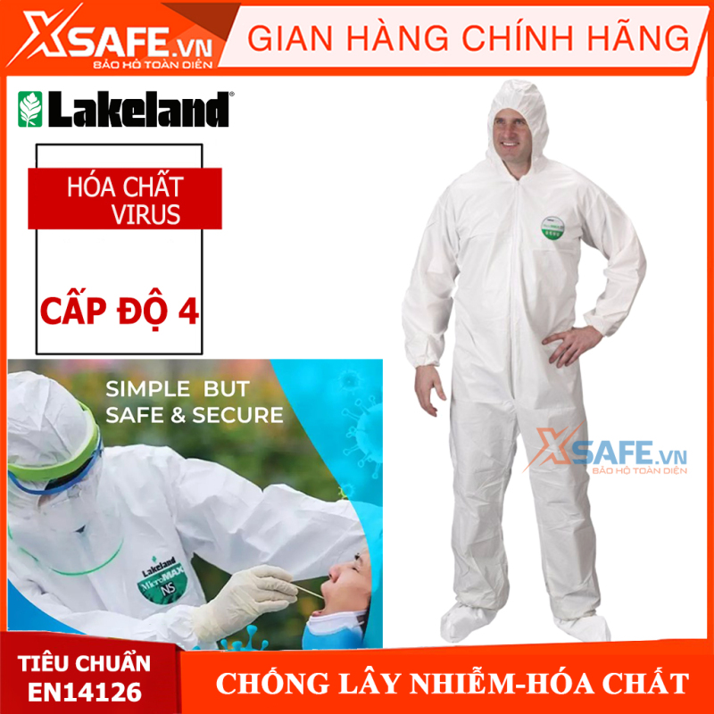 Quần áo bảo hộ phòng dịch cấp độ 4 Lakeland Micromax EMN428 theo tiêu chuẩn phòng chống Covid19 của Bộ y tế/hàng chính hãng [XSAFE][XTOOLs]