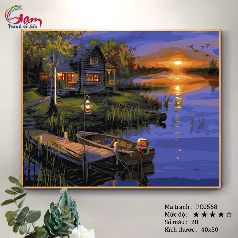 Paint by numbers kit with frame - No PC0568 For Home Wall Decor, New Hobby And Gift