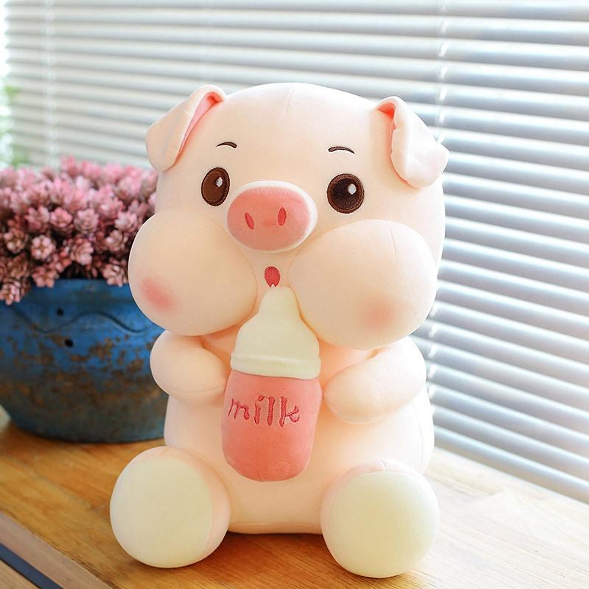 [FREESHIP+QUÀ] Gấu bông Heo Ôm bình sữa cute khổng lồ