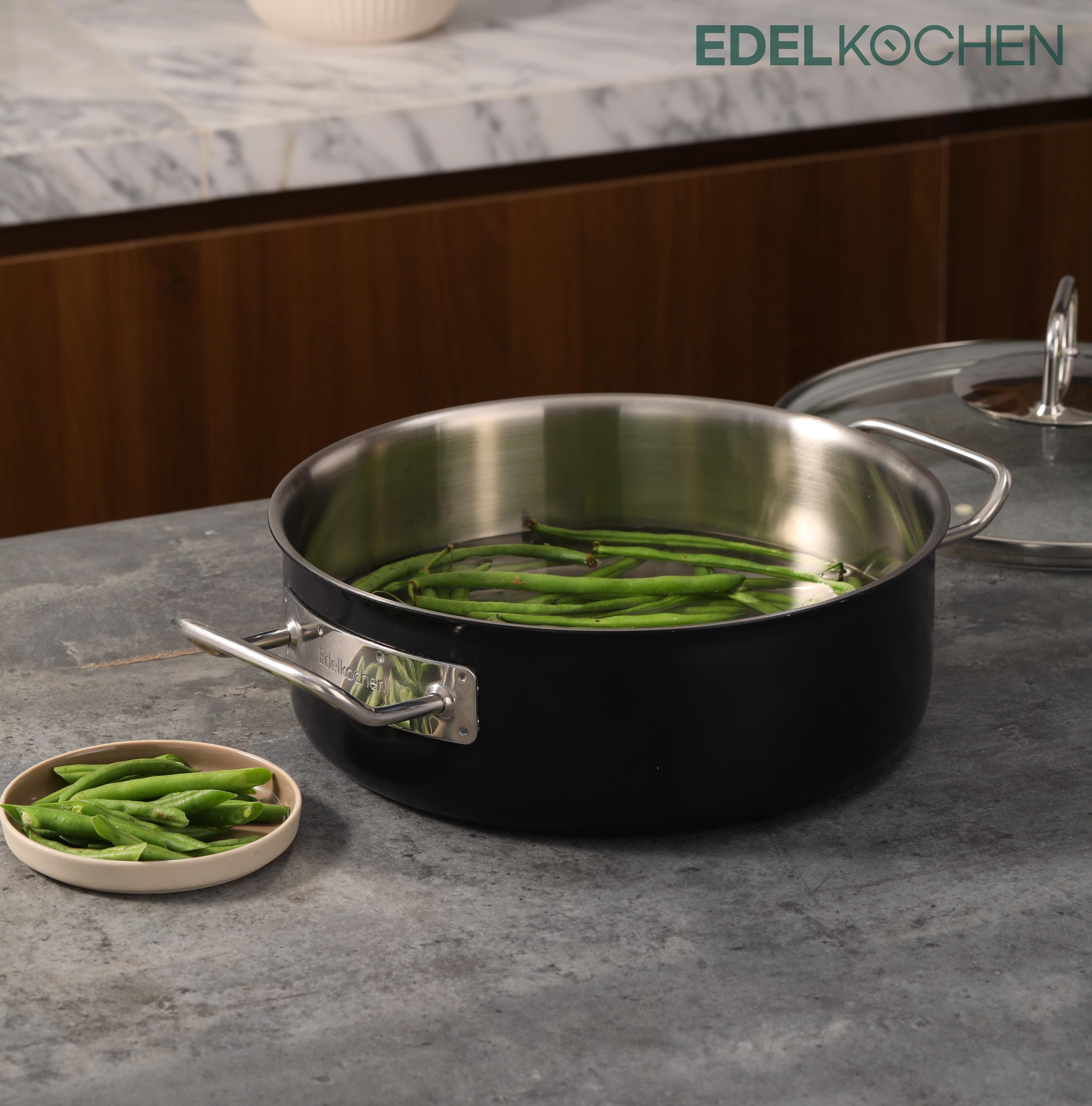 [HCM]Nồi Edelkochen Solid đen 24 cm thấp