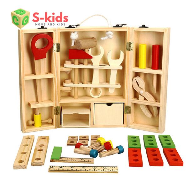 [HCM]Đồ chơi trẻ em s-kids bộ dụng cụ sửa chữa cho bé thêm năng động đồ chơi bằng gỗ được gia công tỉ mĩ chắc chắn