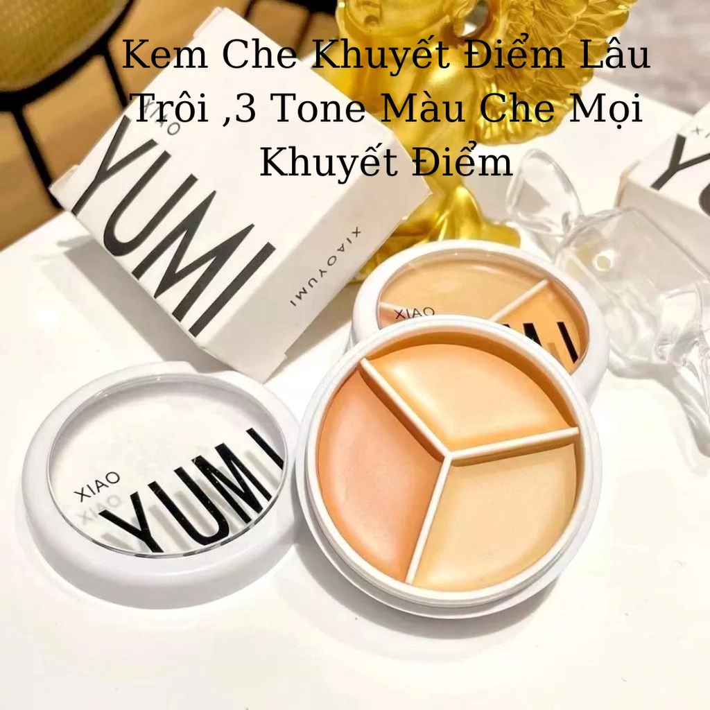 Kem Che Khuyết Điểm Thần Thánh Lâu Trôi ,3 Tone Màu Che Mọi Khuyết Điểm che phủ làm sáng da quầng thâm mắt - H.E.E COSMETIC
