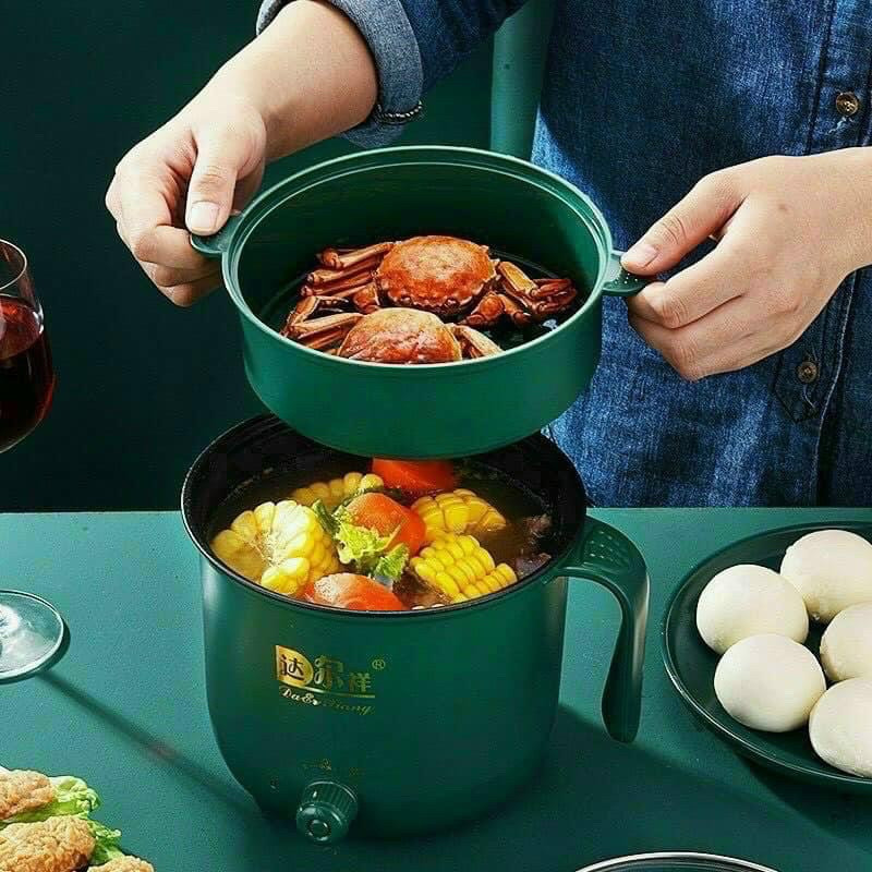 nồi điện đa năng cao cấp, nồi lẩu điện mini nồi cơm điện mini đa năng 3