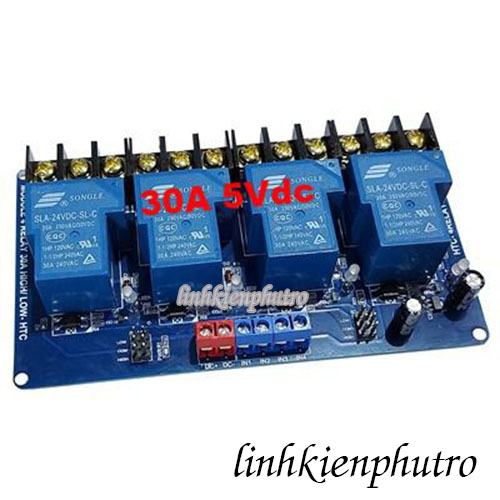 Module 4 relay 5v - 30a kích high/low htc