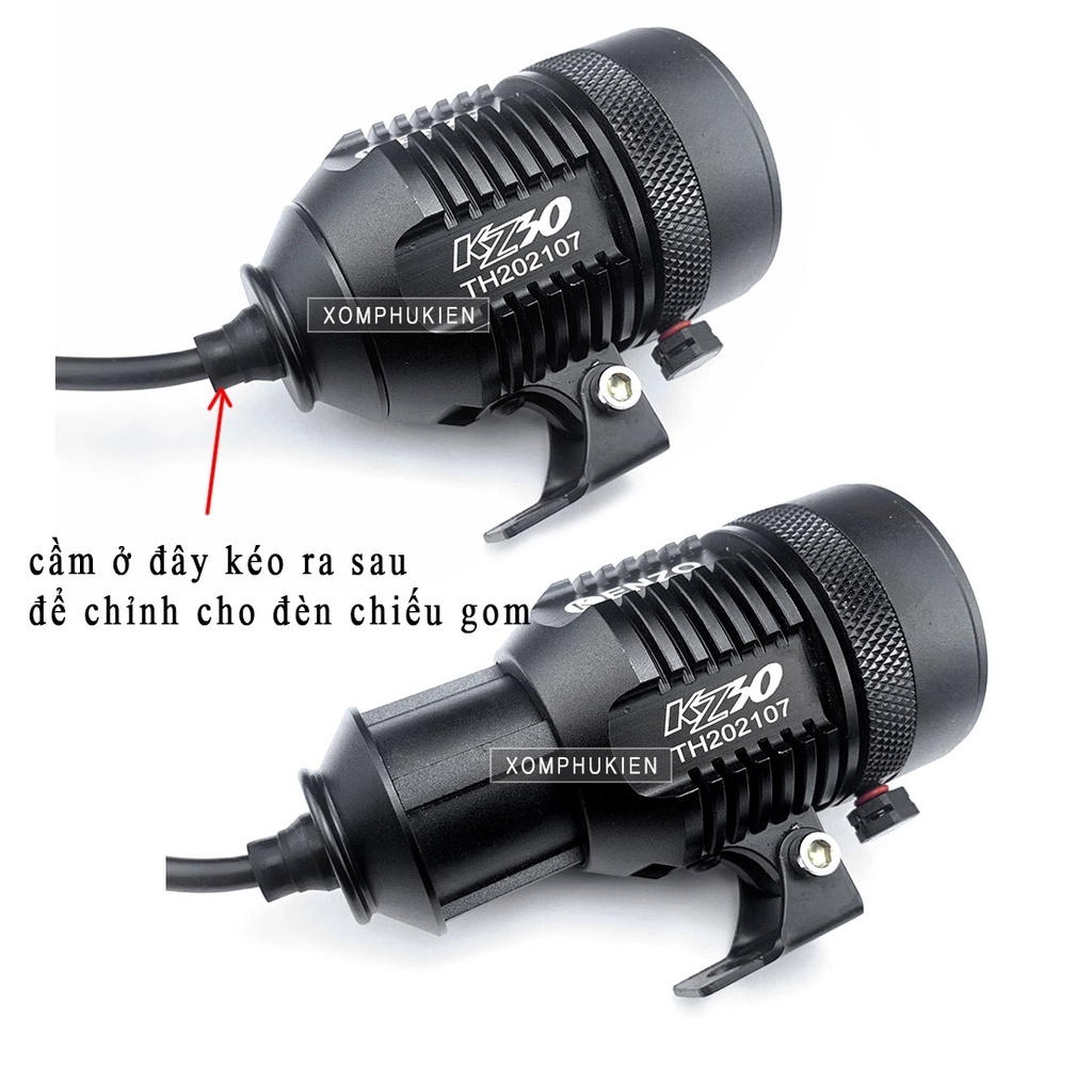 ❂ Đèn Trợ Sáng Bi Cầu KZ30 Chỉnh Xa Gần