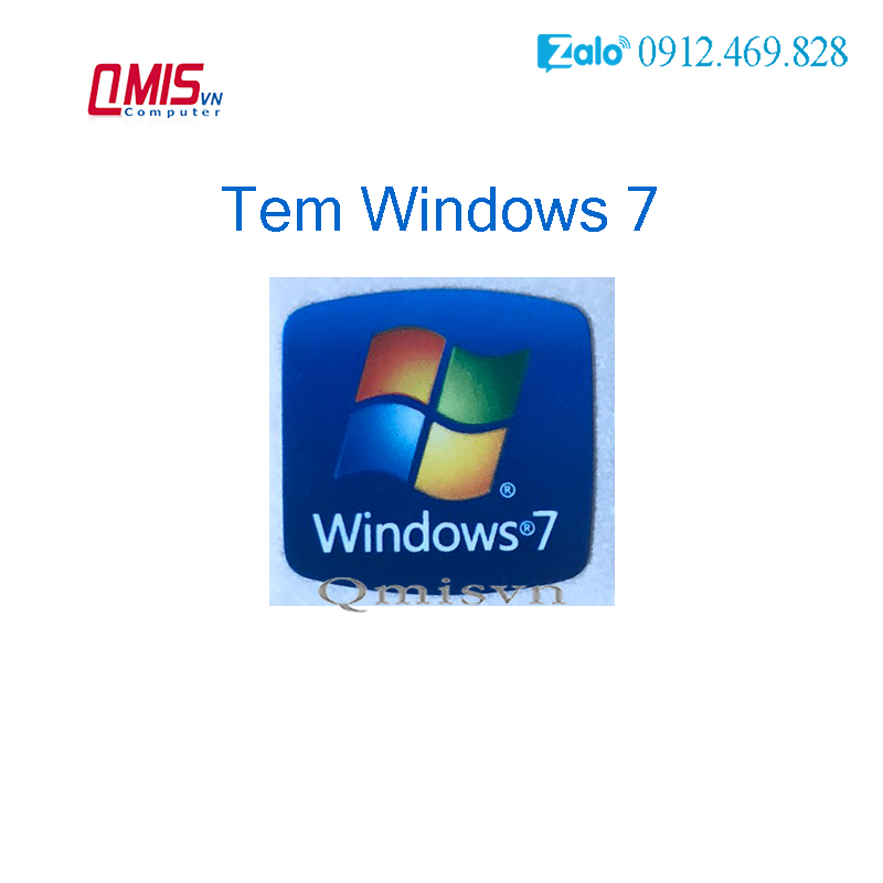 1 cái tem logo windows 7, windows 10 pro 7 màu, windows 11 - dán máy tính pc laptop - sticker