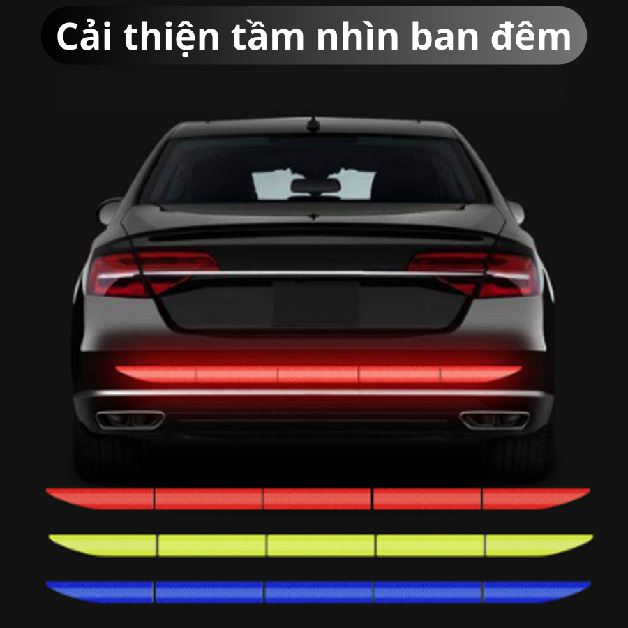 Bộ 5 Miếng Dán Phản Quang Đuôi Xe Ô Tô