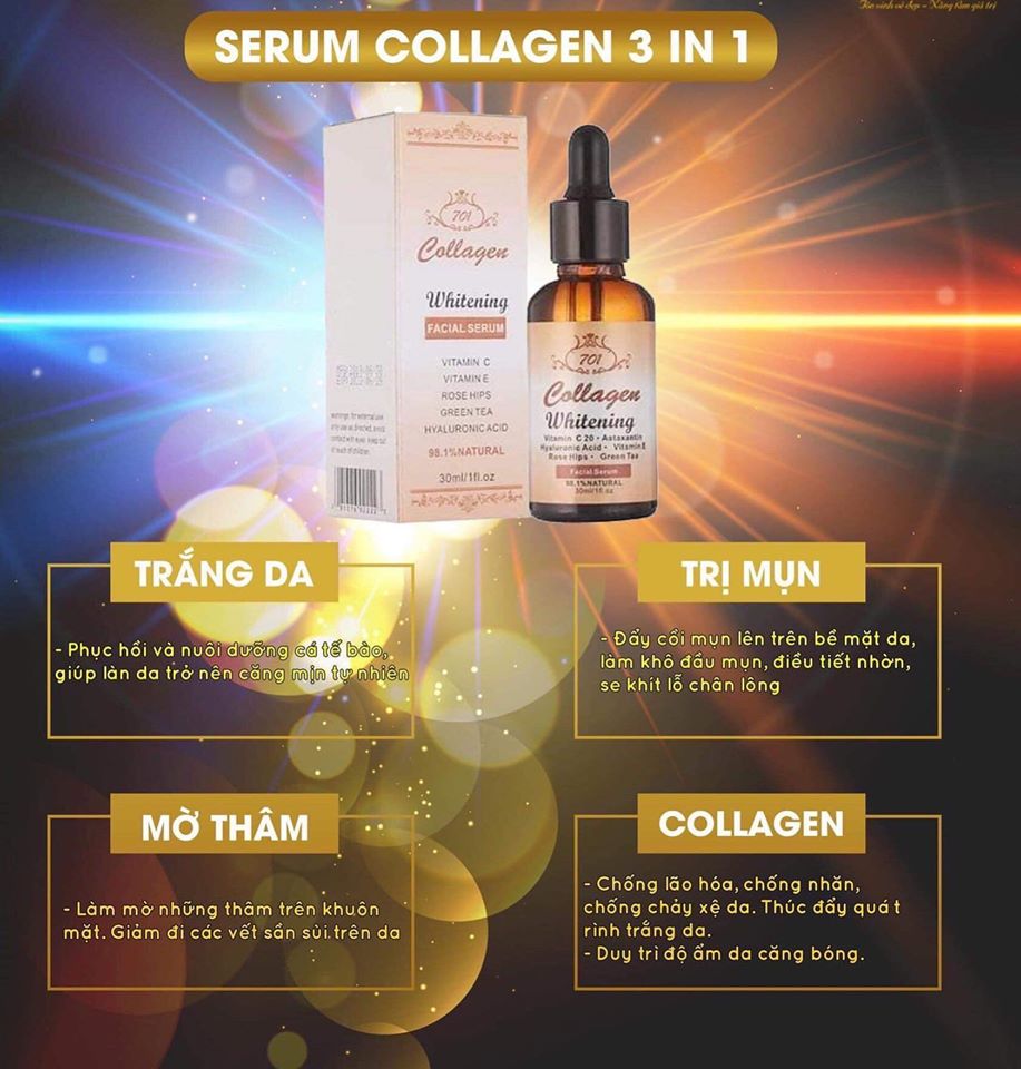 [HCM]Serum Dưỡng Trắng Da Collagen Plus 701 30ml