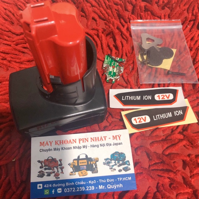[HCM][Lấy mã giảm thêm 30%]Vỏ mạch pin milwaukee 12v
