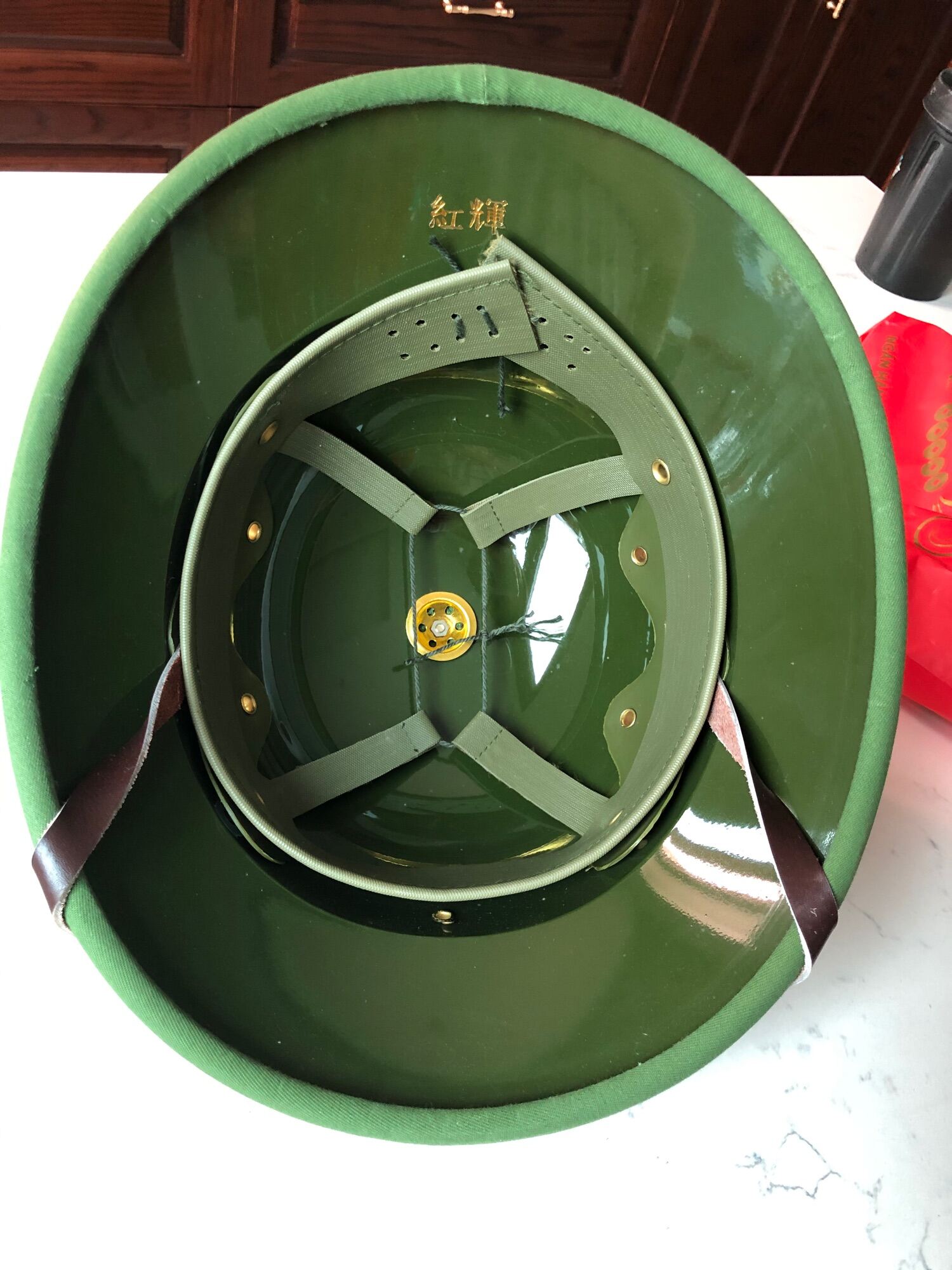 Mũ Cối Cứng Xanh Bộ đội Loại  cốt Phíp