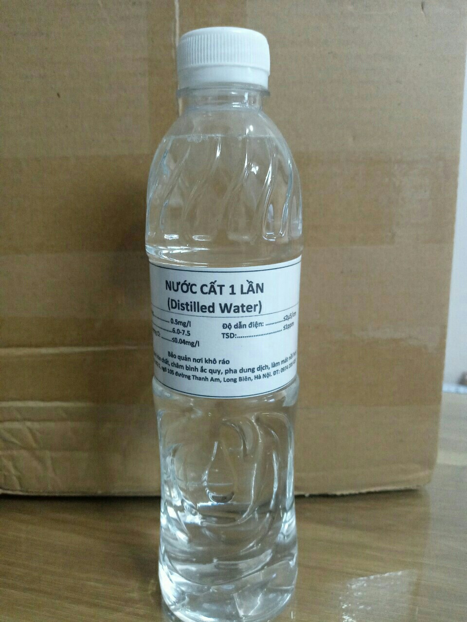 Nước cất 1 lần - chai 500ml