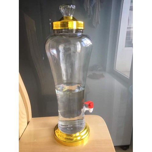 Bình thuỷ tinh ngâm rượu 7 lít có vòi giá rẻ