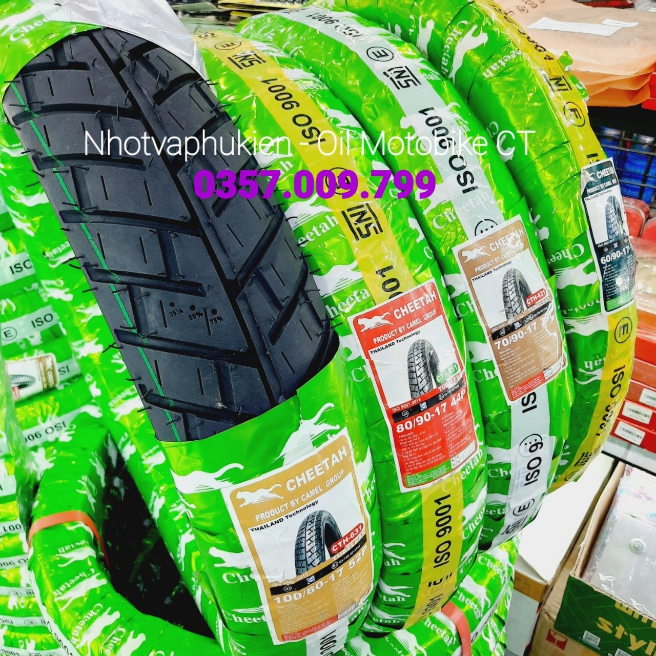 [1 vỏ ] Vỏ Camel cheetah size LỚN 100/80-17, 120/70-17, 60/90-17 và 70/90-17 và 80/90-17 gai michelin KHÔNG SỬ DỤNG RUỘT