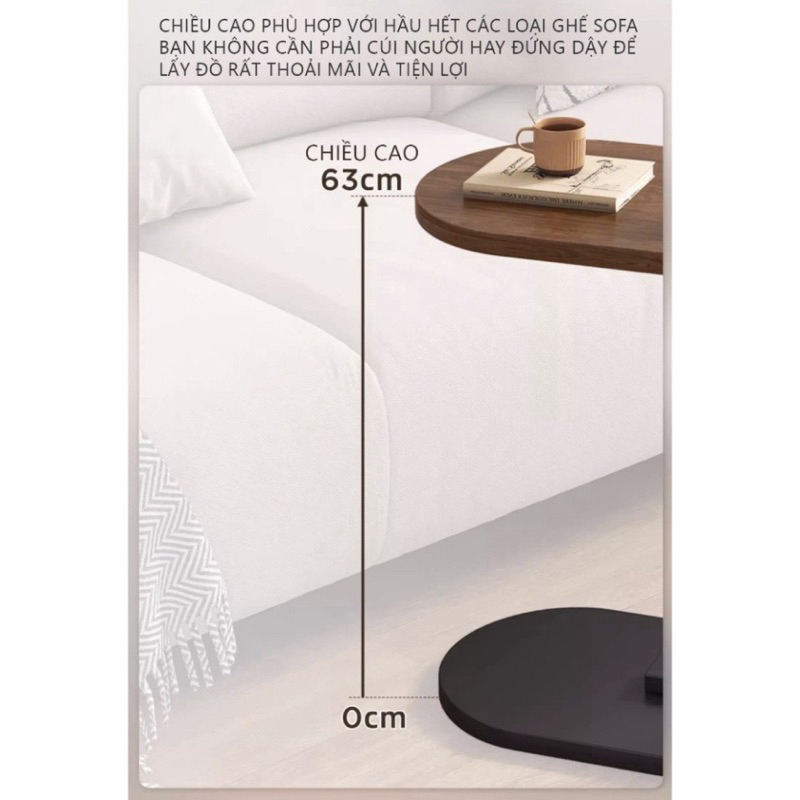 Bàn trà sofa HAJI chân sắt chắc chắn - AM108