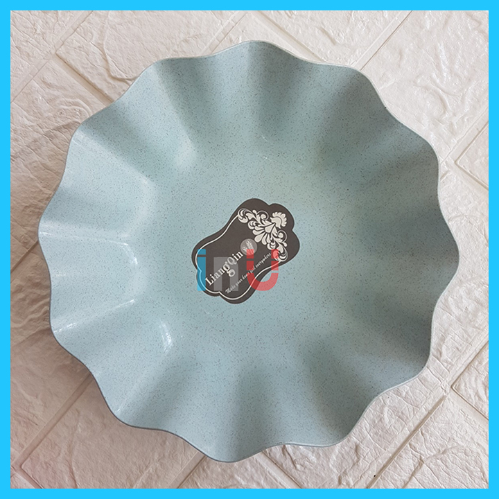 HCM - Đĩa lúa mì tròn sao 21.5cm lòng sâu cao 5cm làm salad bán trái cây dĩa