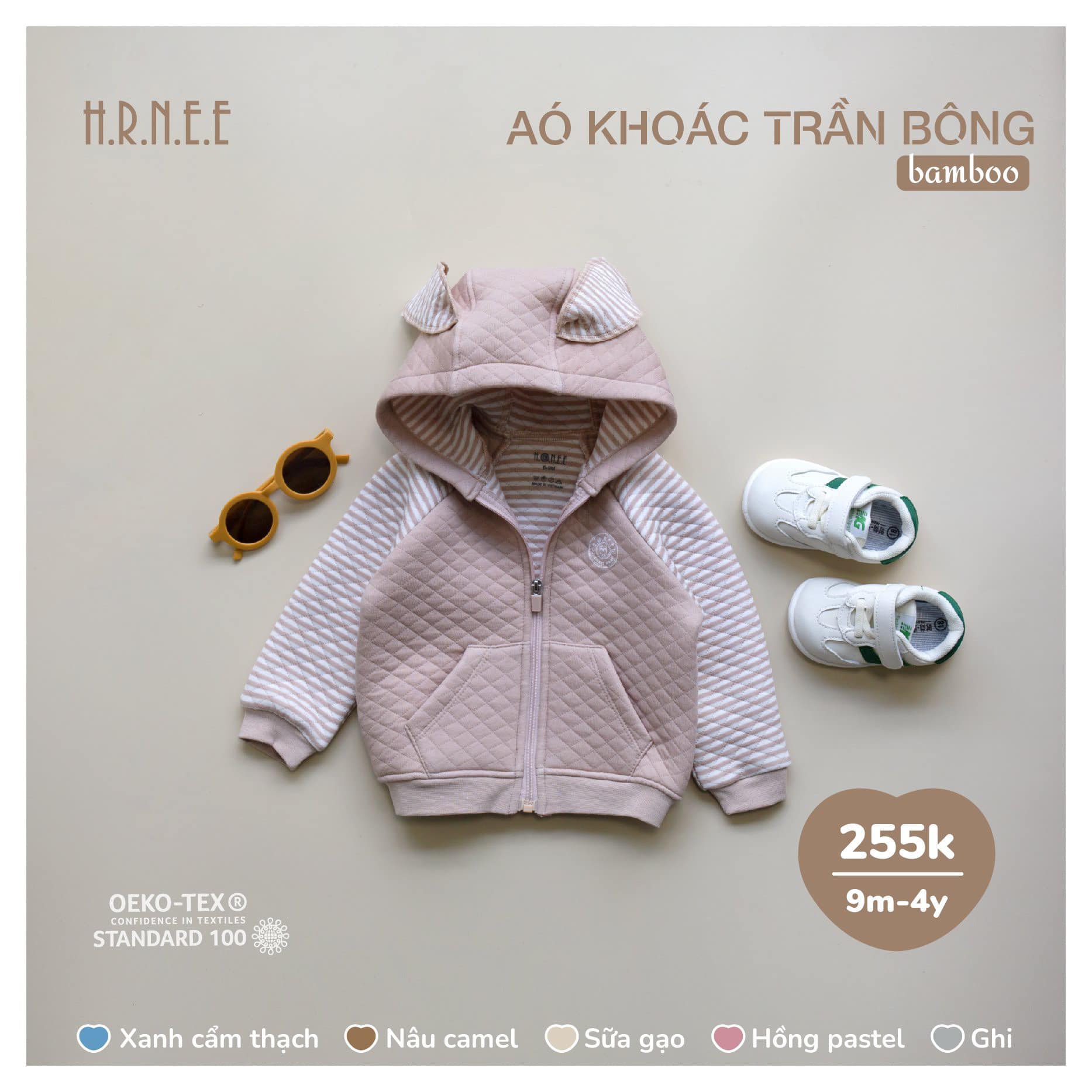 Áo khoác trần bông Hrnee
