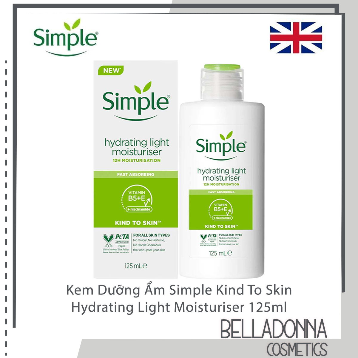 Kem Dưỡng Ẩm Simple Kind To Skin Hydrating Light Moisturiser 125ml
