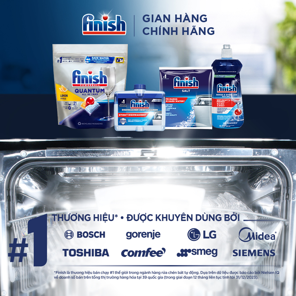 Muối Rửa Chén Bát Finish Salt - Bịch 2kg