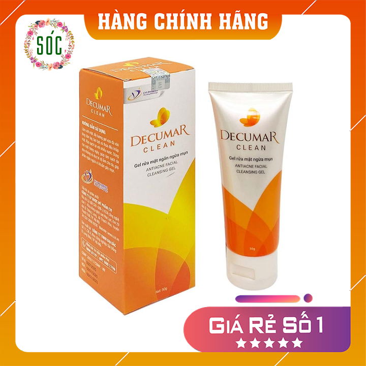 Decumar Clean 50gr/ 100gr✅ Sữa Rửa Mặt Decumar Dạng Gel✅ Ngừa Mụn Sáng Da