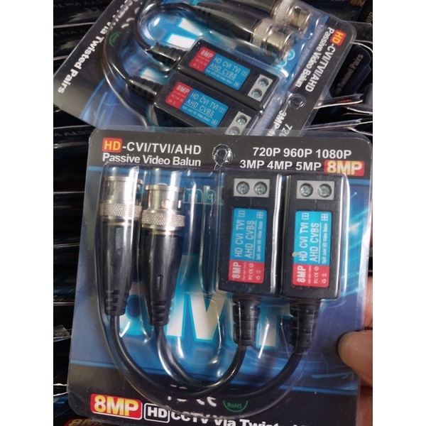 Video Balun 8MP Camera HD-TVI, HD-CVI & AHD