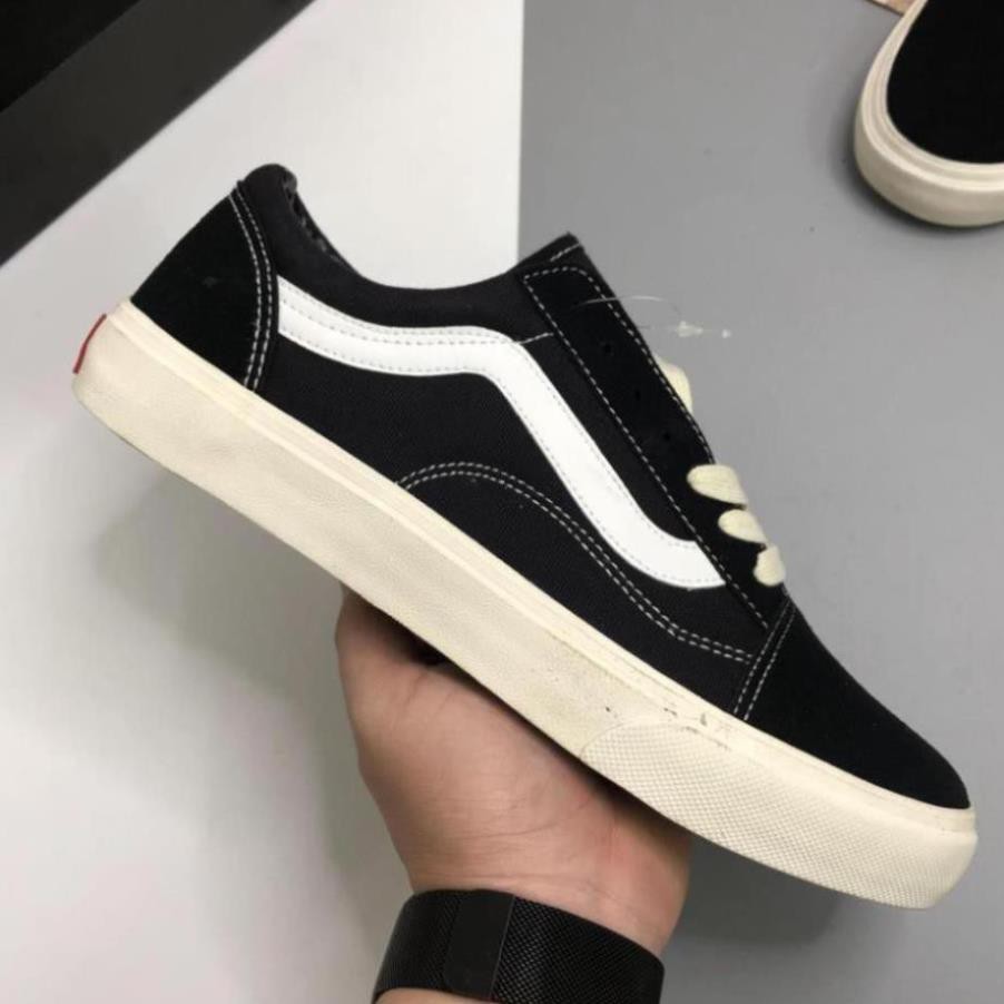 Giày Vans Old Skoold ⚡️𝐅𝐑𝐄𝐄 𝐒𝐇𝐈𝐏⚡️ Giày Sneaker Van Đen kẻ trắng nhung nỉ cao cấp nam nữ