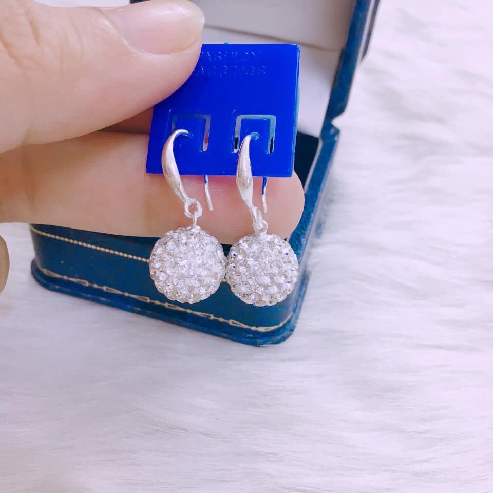 Bông Tai Bạc Ta Móc Quả Cầu Tròn  - TRANG SỨC BẠC TNJ CAM KẾT HÀNG CHUẨN ẢNH, CHẤT LƯỢNG TỐT, PHỤC VỤ TẬN TÌNH, CHU ĐÁO