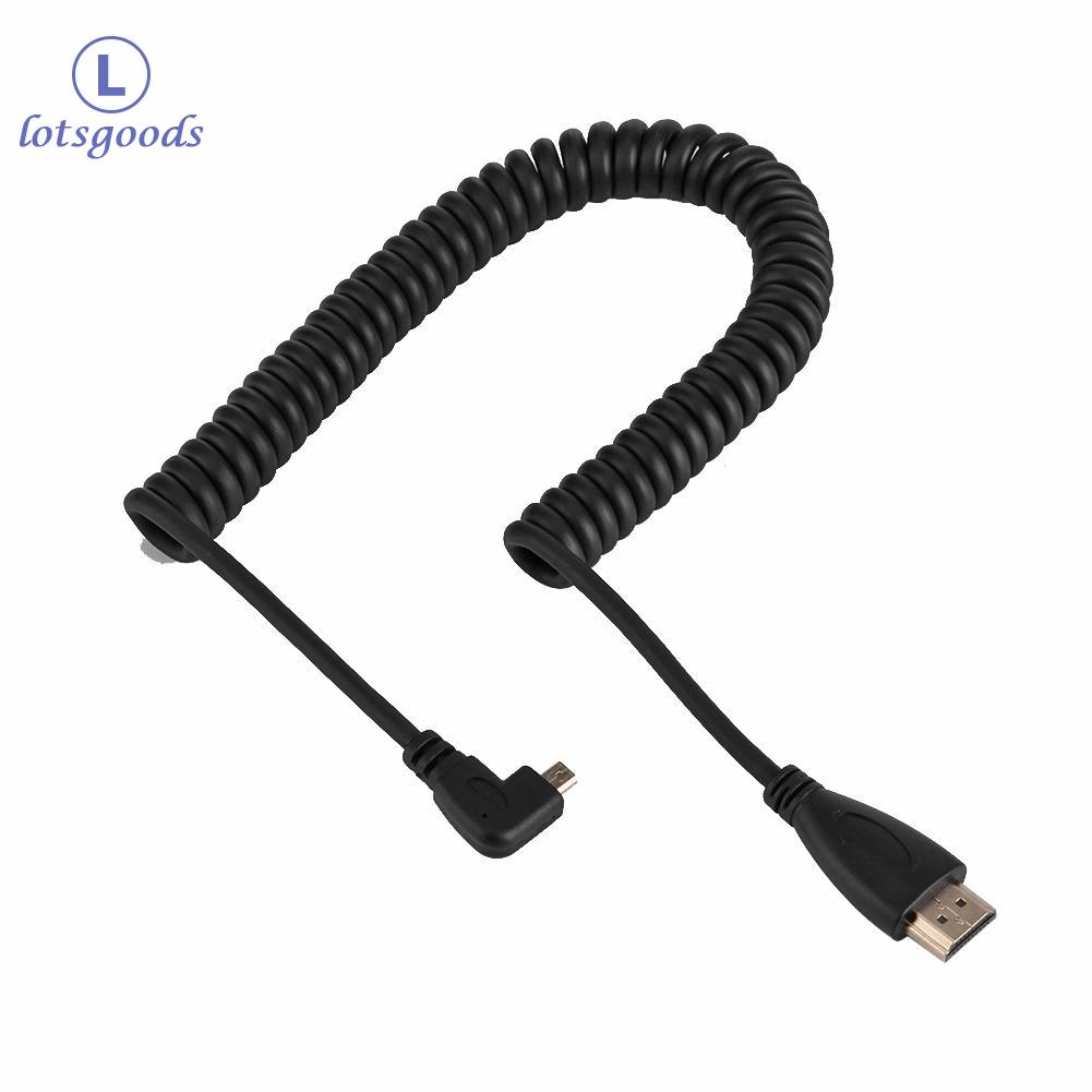 [miễn phí vận chuyển] Phải Góc 90 Độ Micro HDMI Sang Cáp HDMI
