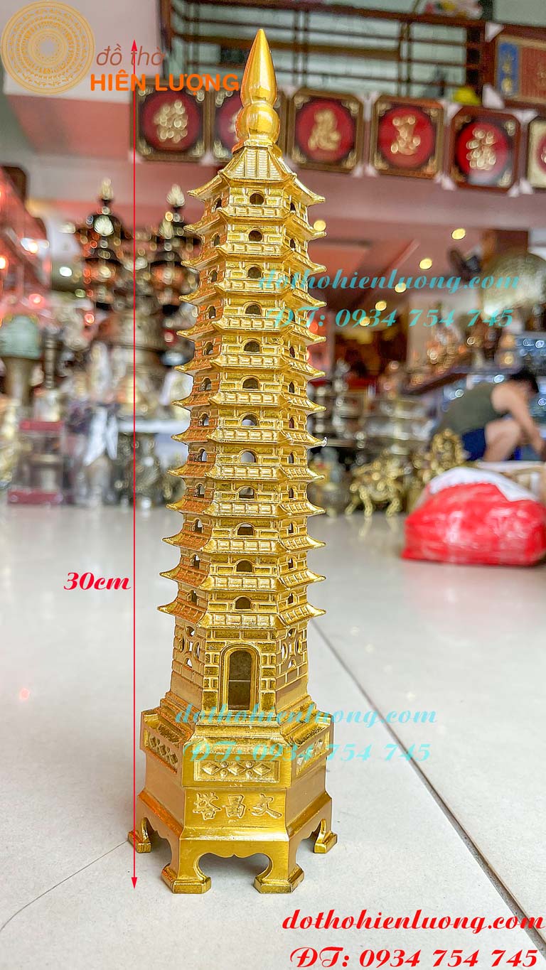 Wenchang Tower 13 floor copper high 30cm
