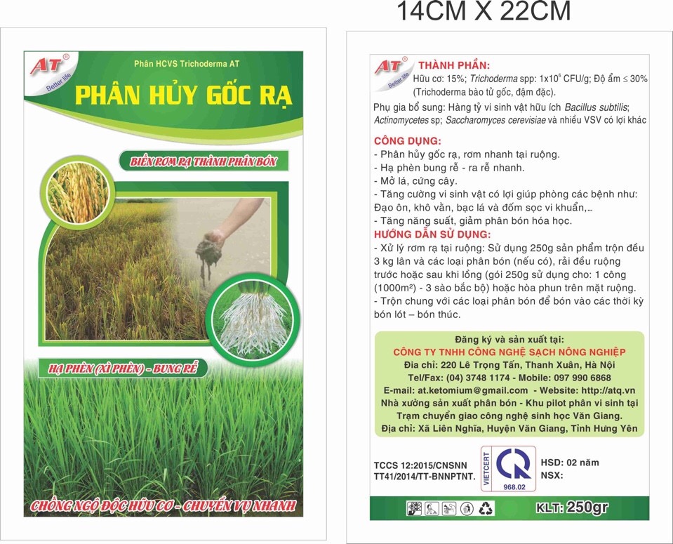 Phân hủy rơm rạ 100g