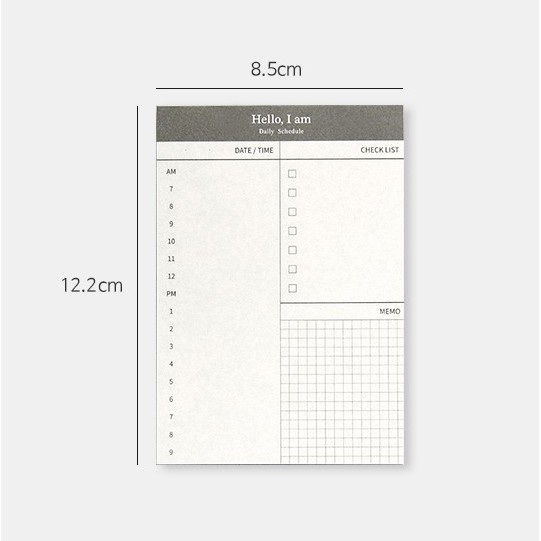 [HCM]Tập giấy plan note (Daily Scheducle To Do List Message)