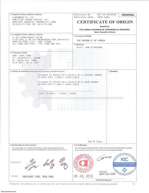 Dầu gội nhuộm tóc richenna