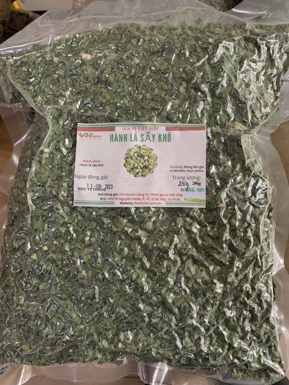 Hành Lá Sấy Khô - 5mm(Dried Spring Onion) Việt Hiệp