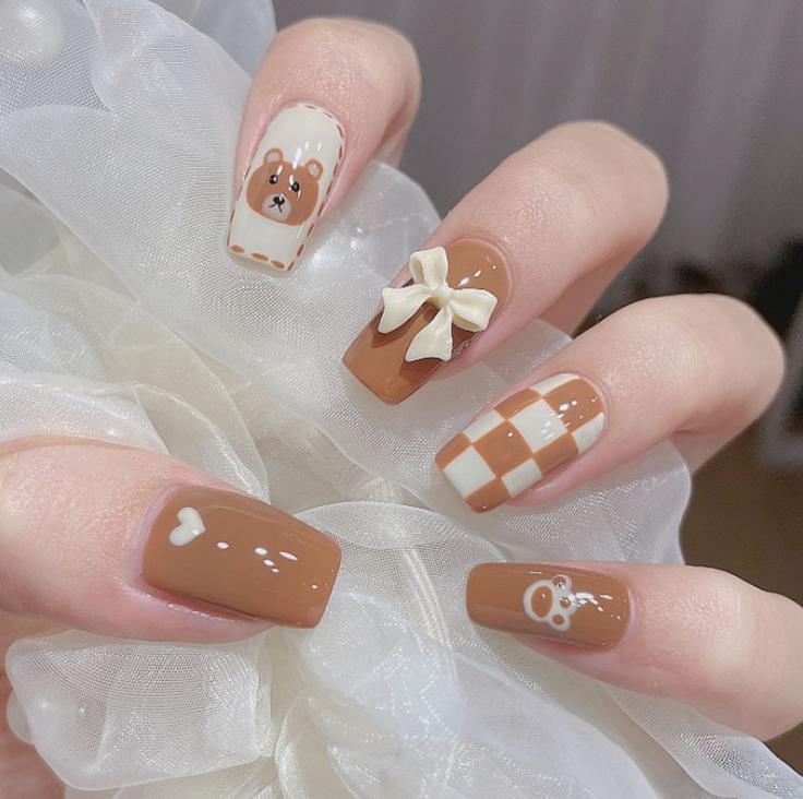 Set Charm Nơ Nhựa Đính Móng Siêu Xinh
