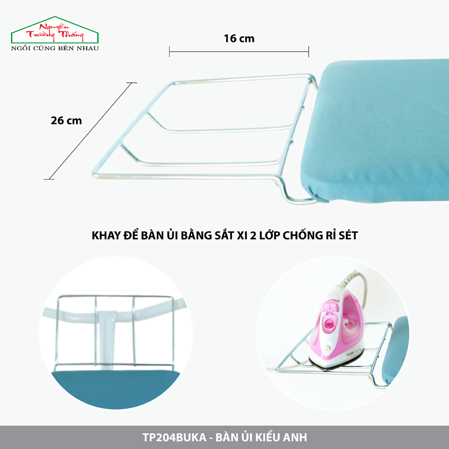 BÀN ĐỂ ỦI QUẦN ÁO KIỂU ANH 30X102CM