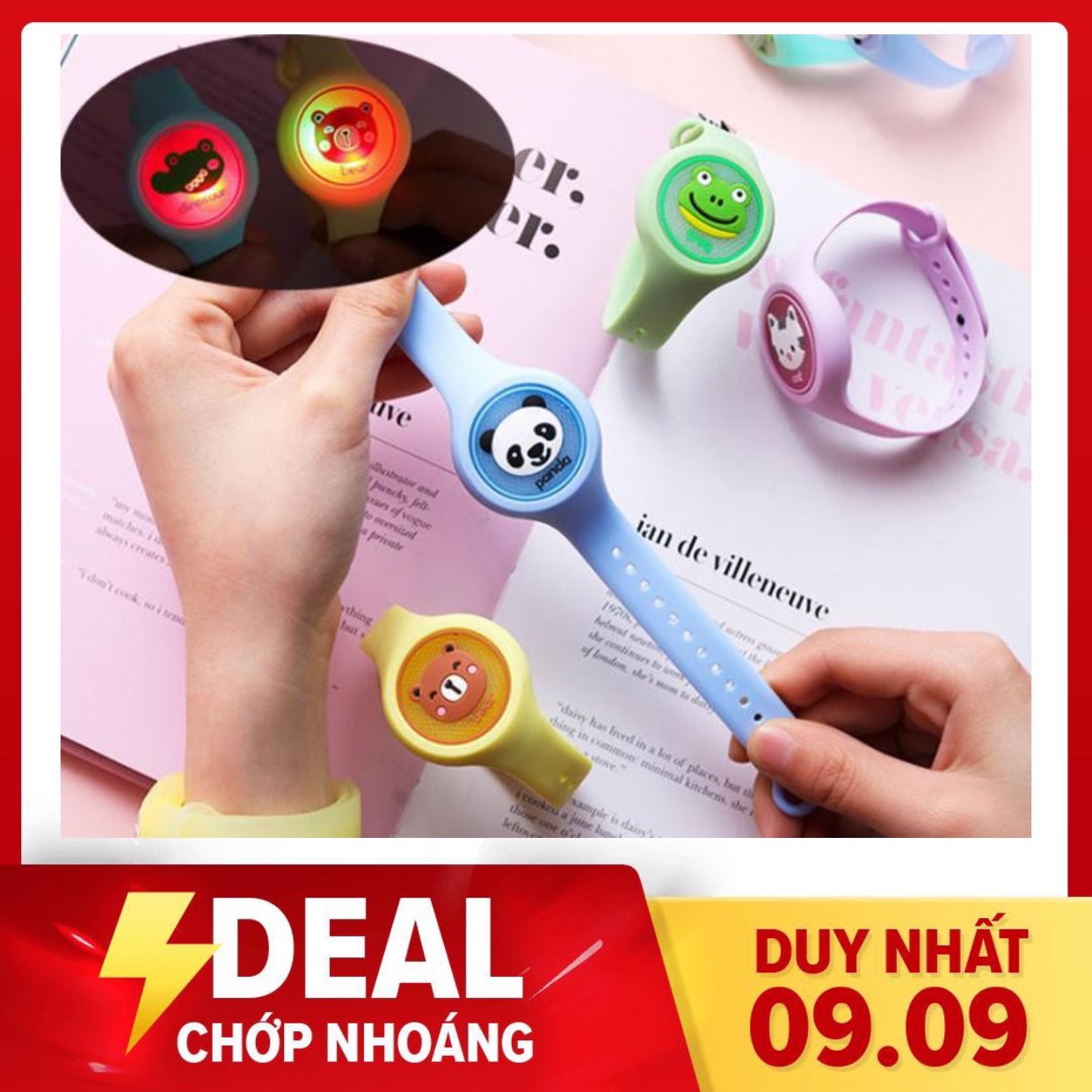 [HCM][DEAL ĐỘC QUYỀN] Đồng hồ đuổi muỗi phát sáng cho bé phòng chống bệnh sốt xuất huyết mùa mưa cho trẻ