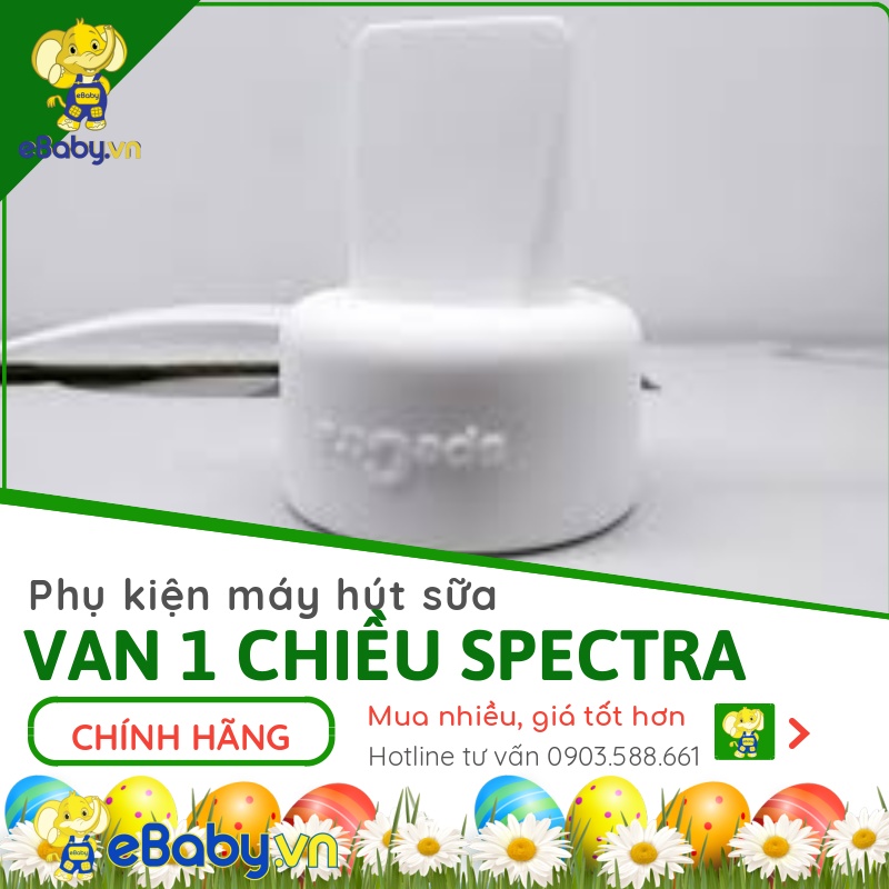Phụ kiện máy hút sữa Spectra (bình sữa, nắp chặn sữa, van một chiều, ống dây)