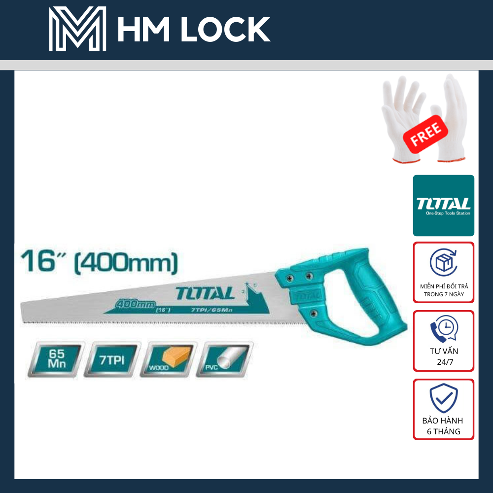 Cưa tay lá liễu total 400mm - hàng chính hãng - tht551663d - hm lock
