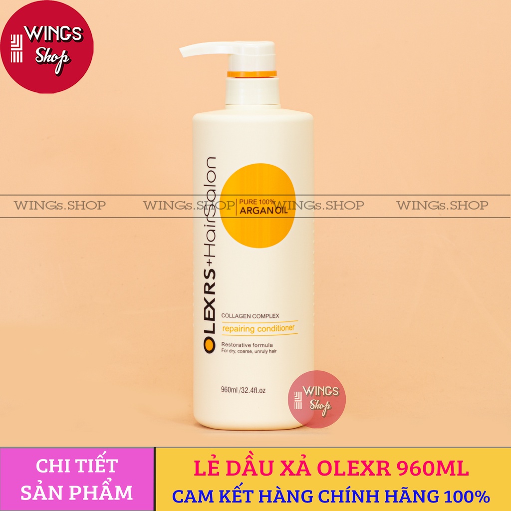 Cặp dầu gội xả olexrs hair salon 500ml-960ml cho tóc khô xơ, hư tổn, tóc gàu, ngăn rụng tóc | dầu gội olexrs hair salon chính hãng