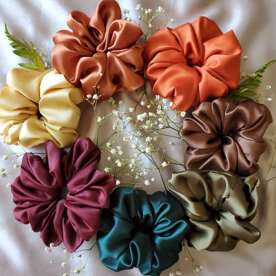Dây buộc tóc, cột tóc scrunchies phi bóng dễ thương siêu rẻ - Zasa