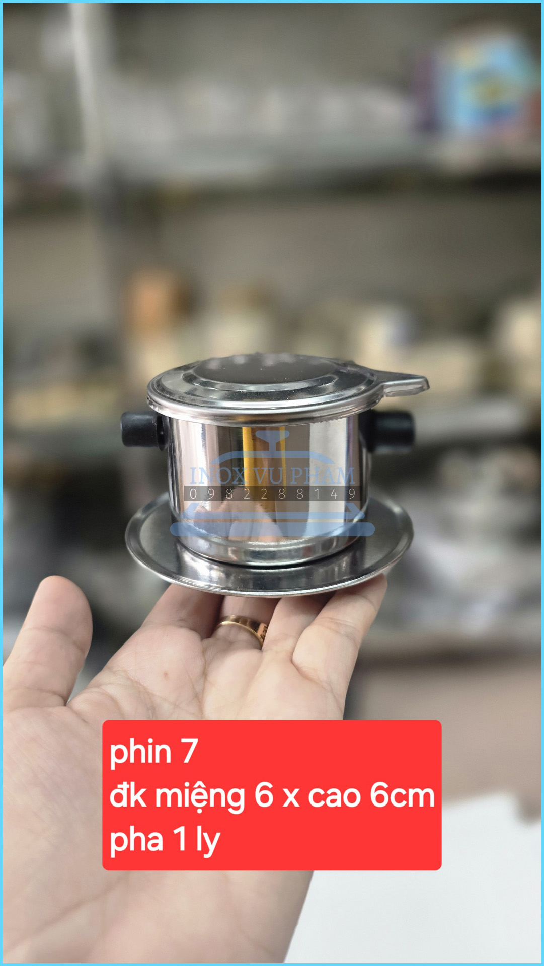 Phin inox pha cafe đủ size